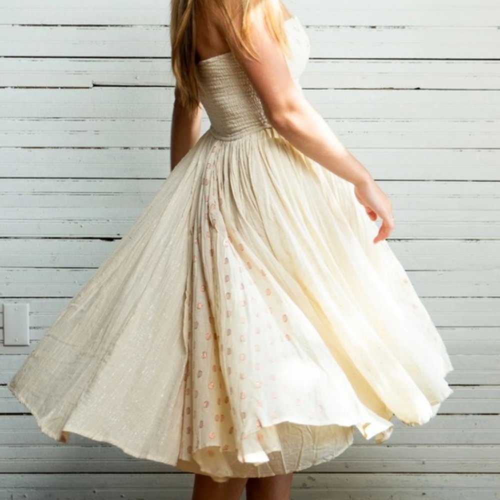 NEW Free People Amanda Strapless Midi Dress $228 - Picture 13 of 13